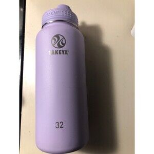 Takeya Stainless Steel Water Bottle 32 oz Purple with Straw